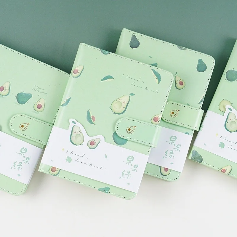 Student Travel Diary A5 Color Page Magnetic Buckle Avocado Green Art Notebook Hand Book Random Style | Канцтовары для офиса и