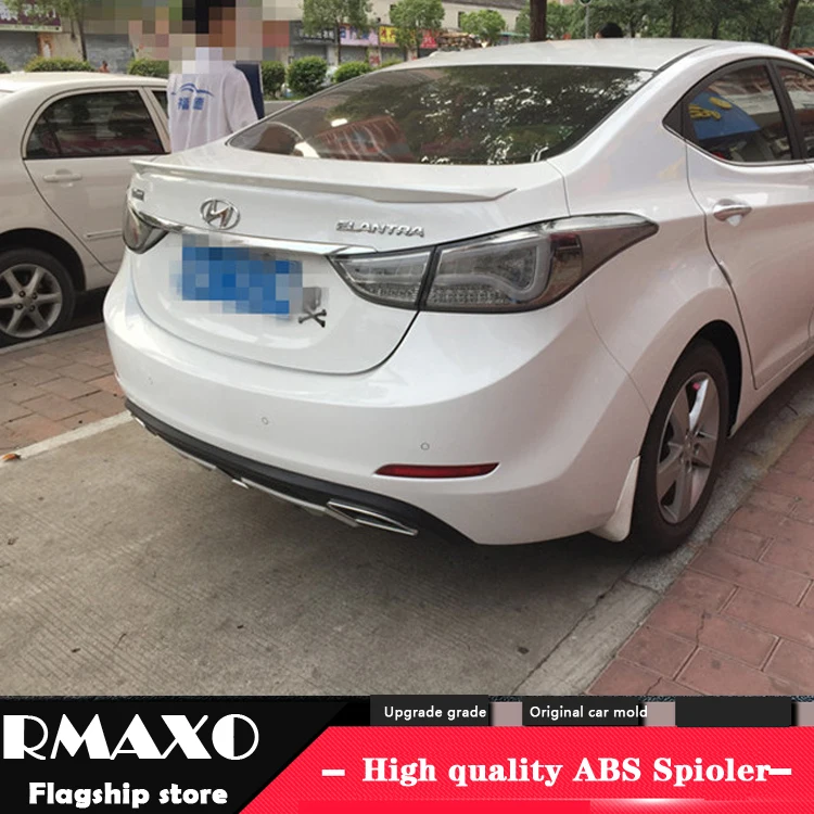Спойлер для HYUNDAI Elanrta 2012-2015 высококачественный спойлер из АБС-пластика заднего