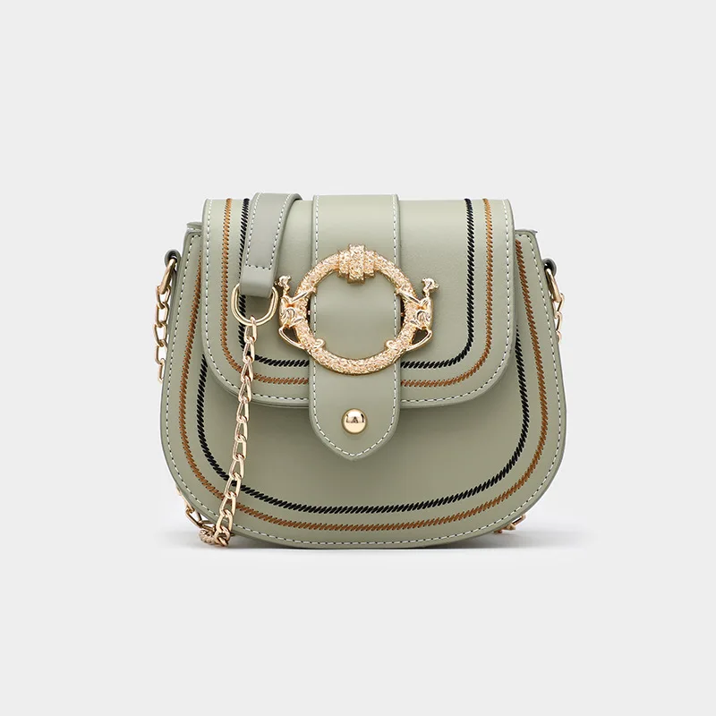 

Summer Small Bag Women's 2020 New Style Versitile Fashion Chain Saddle Bag High Grade Sense Western Style Crossbody Bag Fashion