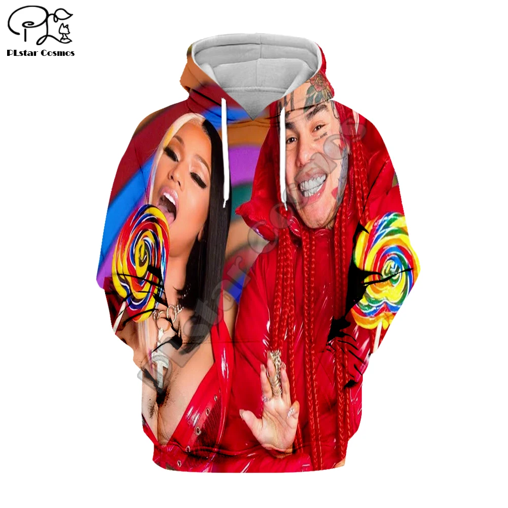 Новинка модная уличная одежда PLstarCosmos 3DPrint в стиле рэпера звезды никель Минаж 6ix9ine