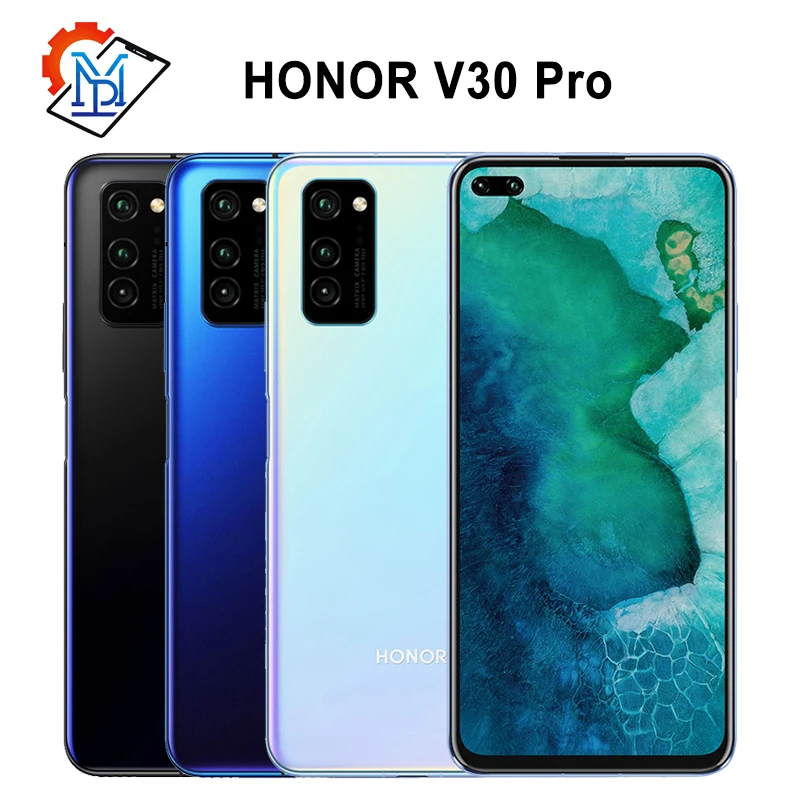 Мобильный телефон Honor V30 Pro 5G, 6,57 дюймов, 8 ГБ+ 256 ГБ, четыре ядра, Кирин, Android 10 AI, тройная камера, 40 Вт, SuperCharge Samrtphone