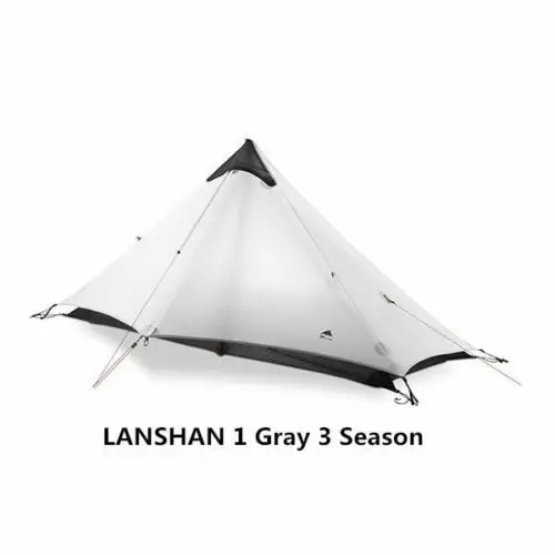 LanShan 2 3F UL GEAR 2 человек 1 человек Открытый Сверхлегкий Палатка 3 сезона - Цвет: Gray 1P 3 Season