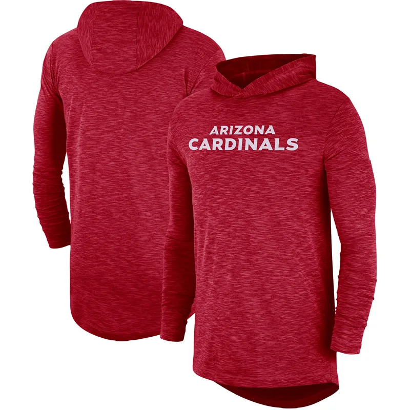 Arizona Американский футбол толстовка Cardinals Cardinal Sideline Slub представление с капюшоном с длинным рукавом Толстовка