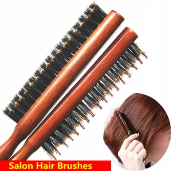 

Professional Salon Teasing Back Hair Brushes Wood Slim Line Comb Hairbrush Extension Hairdressing Styling Tools DIY Kit 1 PCS