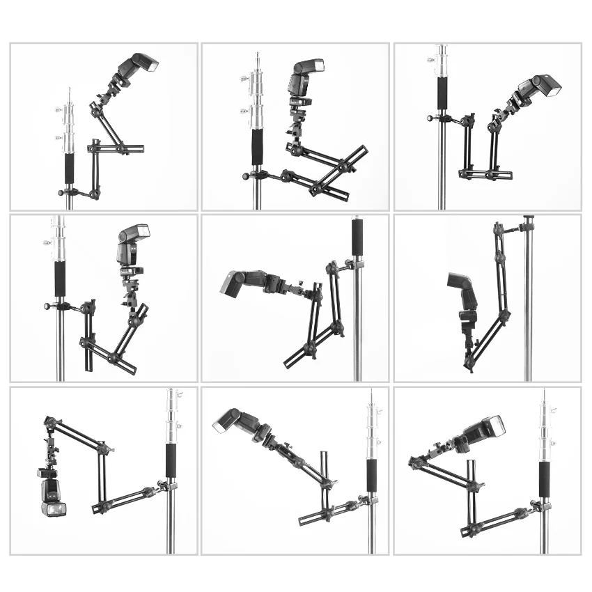 Light Stand Tripod Magic Arm Adjustable Holder Extension Bracket Clamp For SLR LCD Monitor LED Flash Light Camera Accessories
