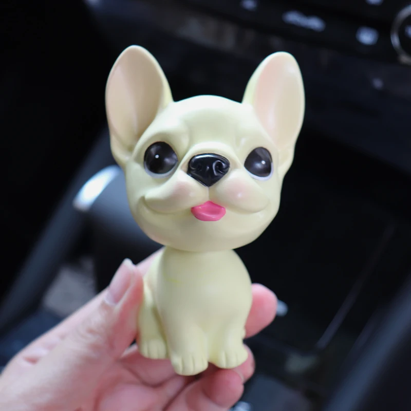 Выдвижная собака французский бульдог Вибрирующая голова игрушки милая