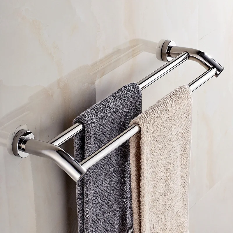 

A Generation Of Fat Stainless Steel Towel Single Bar, Parallel Bars Hole Punched Toilet Wall Hangers Kitchen Hanging Rod Hardwar