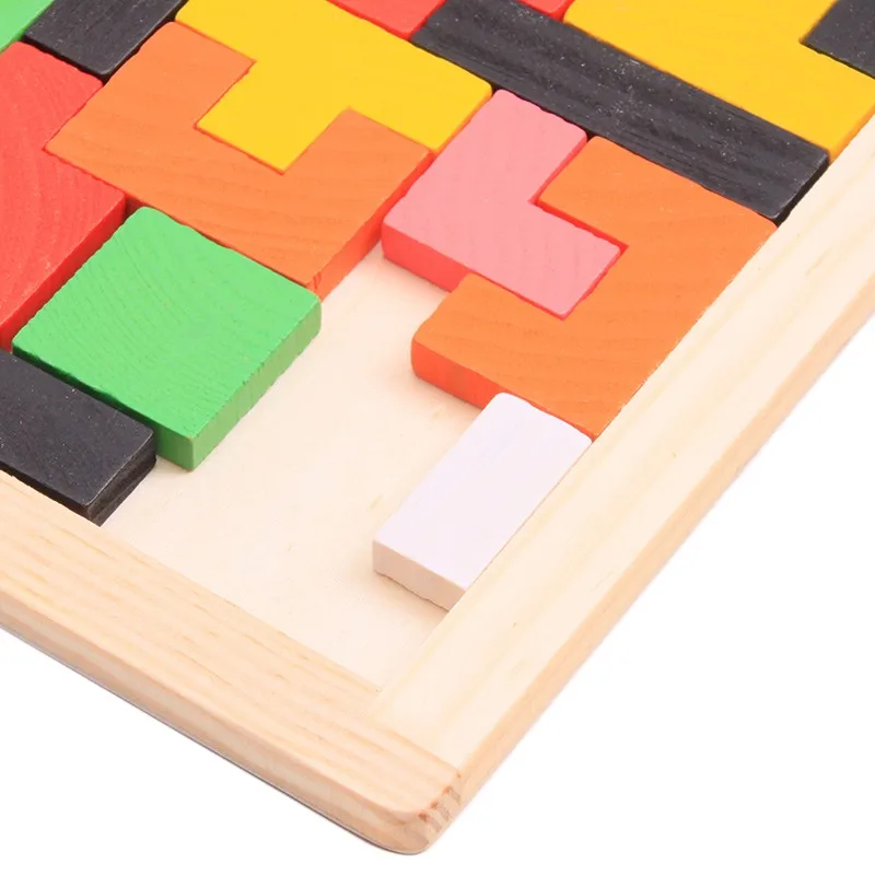 Деревянный Tangram головоломка дошкольного волшебства Развивающие детские игрушки детские развлечения спортивные настольные игры для детей