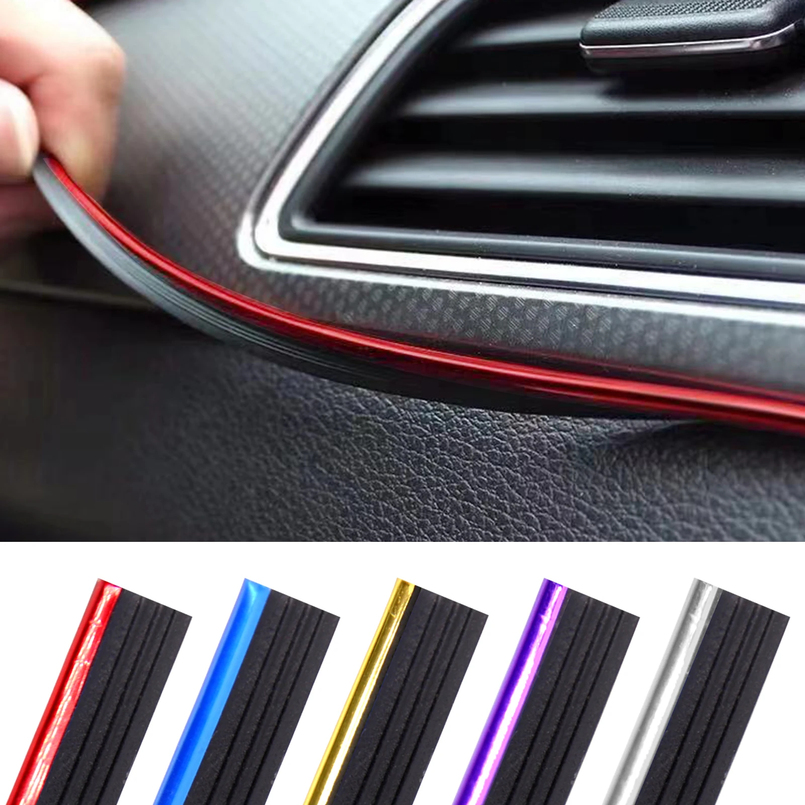 5M Purple Car Auto Grille Interior Exterior Decoration Moulding