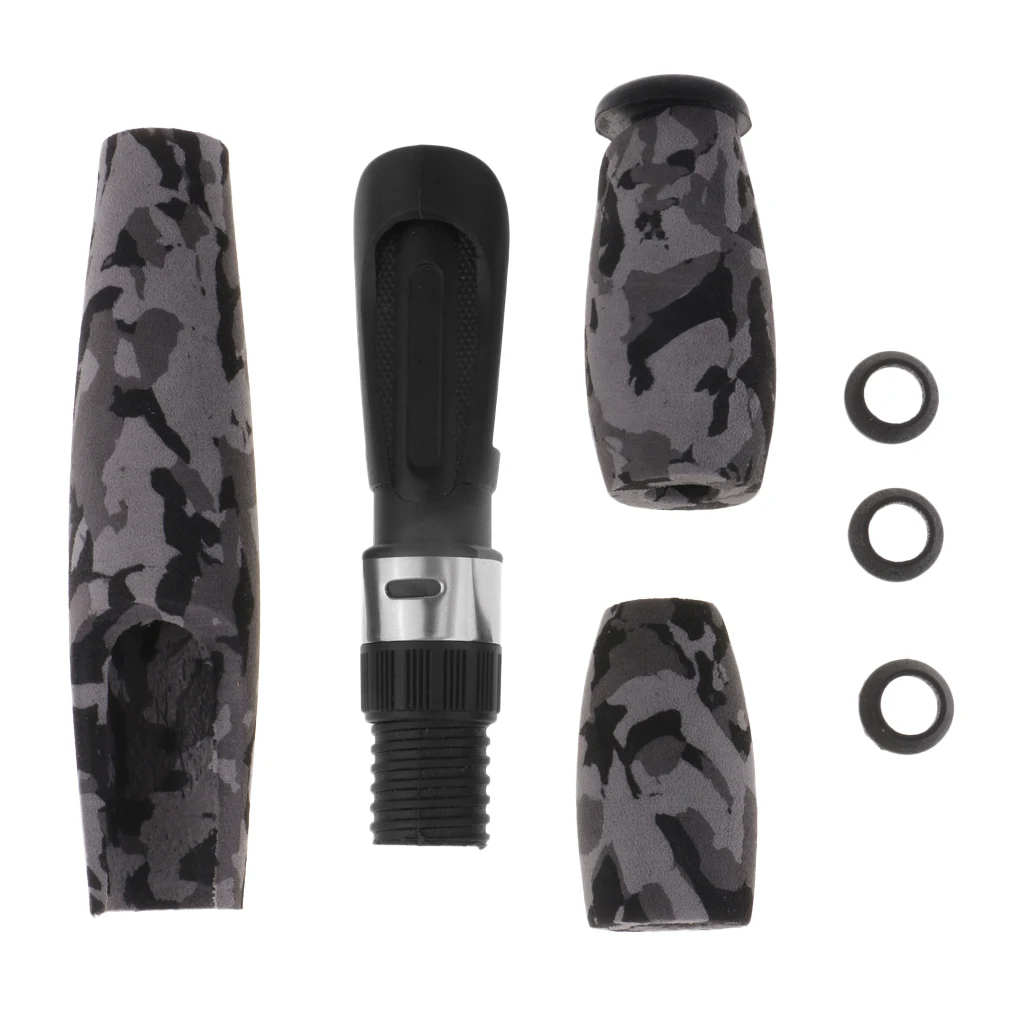 Camoulage EVA Baitcasting Fishing Rod Handle DIY Foam Split Pole Grips Replacement