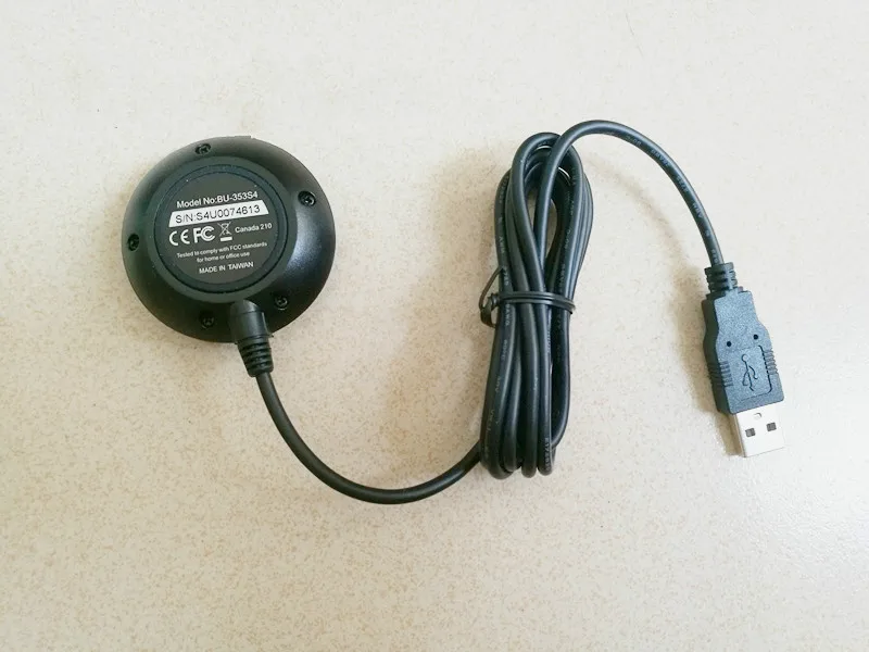 Антенна приемника gps-модуля с интерфейсом USB для оптимального измерения трассы в сети WIN7/8/10/XP Huantian BU-353 S4