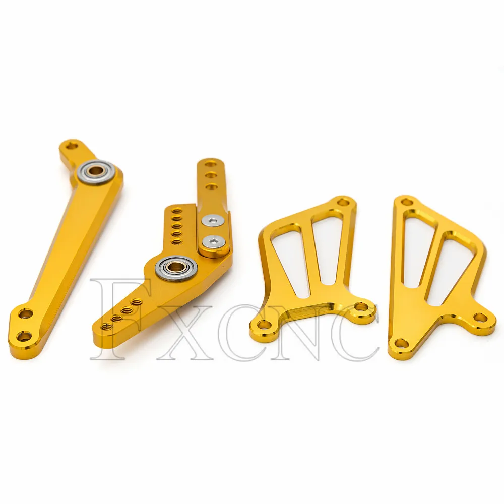 CNC мотоцикл Rearset ножной Peg тормозной рычаг переключения передач+ крыло для Honda CBR1000RR CBR 1000 RR 2004-2007 CBR600RR 03-06 - Цвет: Золотой