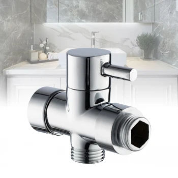 

Multi-function 3 Way Diverter With Shut-off Switch for Toilet Bidet Sprayer Or Shower Faucet T- Adapter