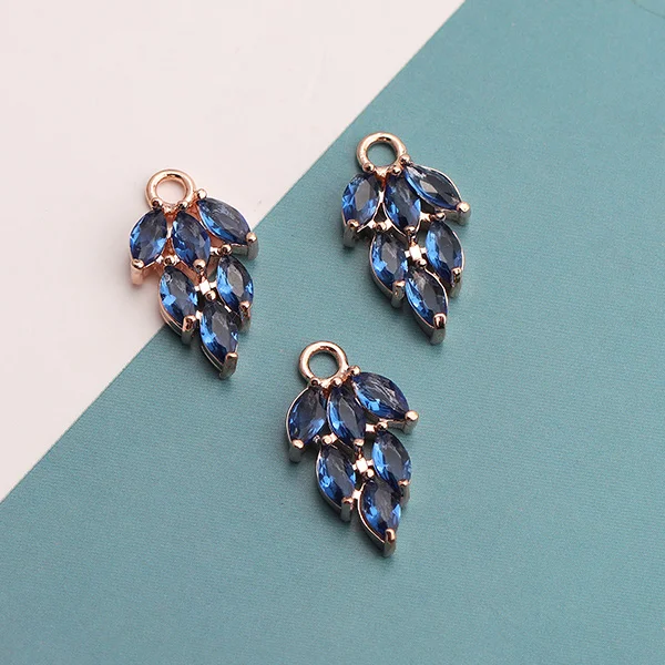 GUFEATHER M452, ювелирные аксессуары, diy циркон кулон, 18k позолоченные, соединительные кольца, ручная работа, изготовление ювелирных изделий, diy серьги, 6 шт./партия - Цвет: M45205
