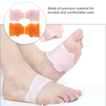 

2 Pair of Foot Arch Support Pad Foot Care Protector Cushion Arch Support Insert Foot Care Cushion Foot Pad (Pink + Orange)