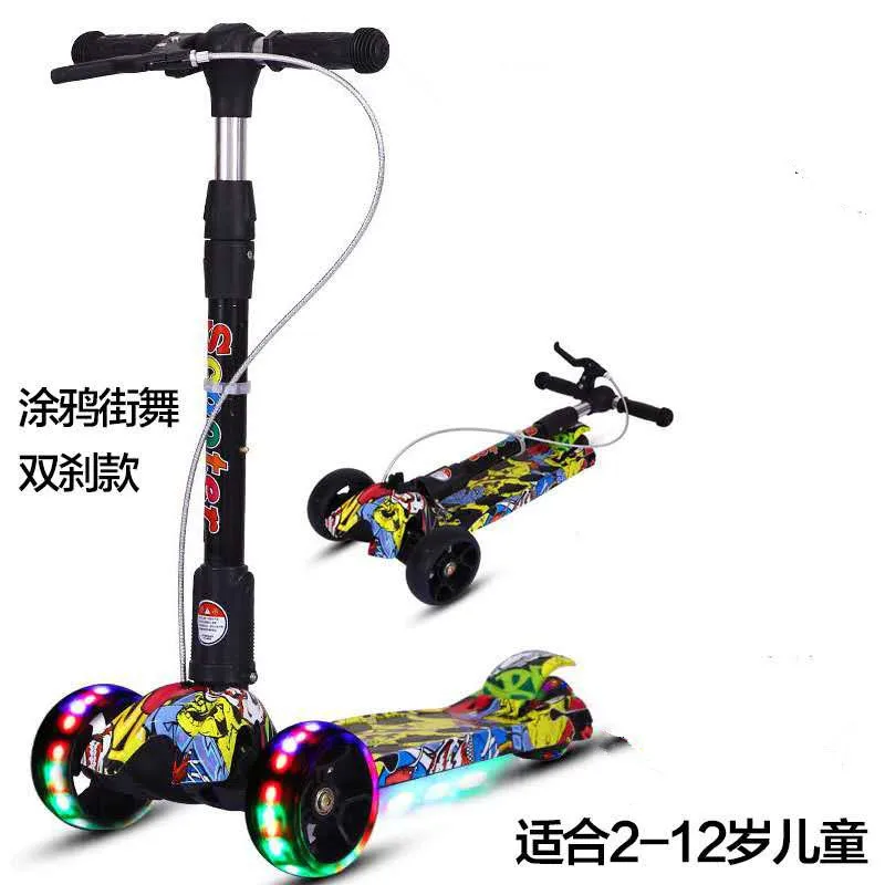 LazyChild Scooter Children 2 To 12 Years Old Baby Step Car Foldable Flash Roller Skating Block 2 LazyChild Scooter Children 2 To 12 Years Old Baby Step Car Foldable Flash Roller Skating Block 2