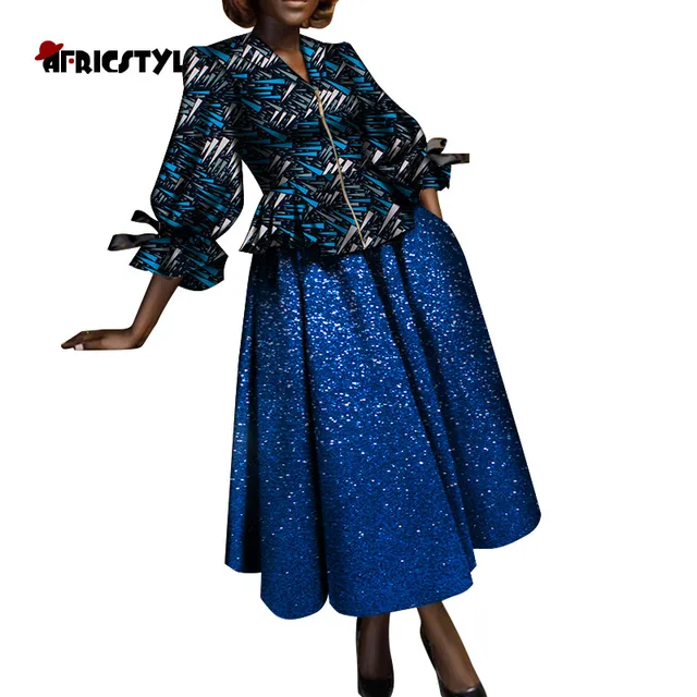 Фото африканская женская рубашка с длинным рукавом юбка из хлопка цена