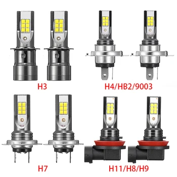 

2pcs H1 H3 H4 H7 H11 9005 9006 LED Car Anti-fog Light Bulb 55W 3000K 5000LM Headlight Bulbs Universal For All Car