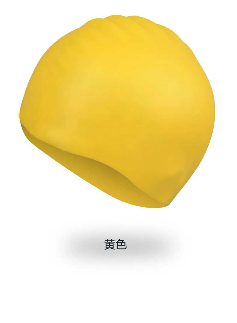 Силиконовая шапочка для плавания для взрослых бассейн тренировочная Водонепроницаемая шапка для плавания женская длинная шапка для волос большое количество Can Co
