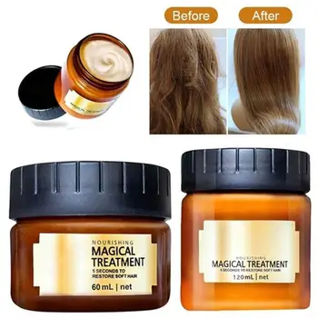 

120ml Hair Repair Mask For Damaged Hair Care Magical Treatment Mask Hair Essential Keratin Salon Care Cream Filler Oil Vita H9G6