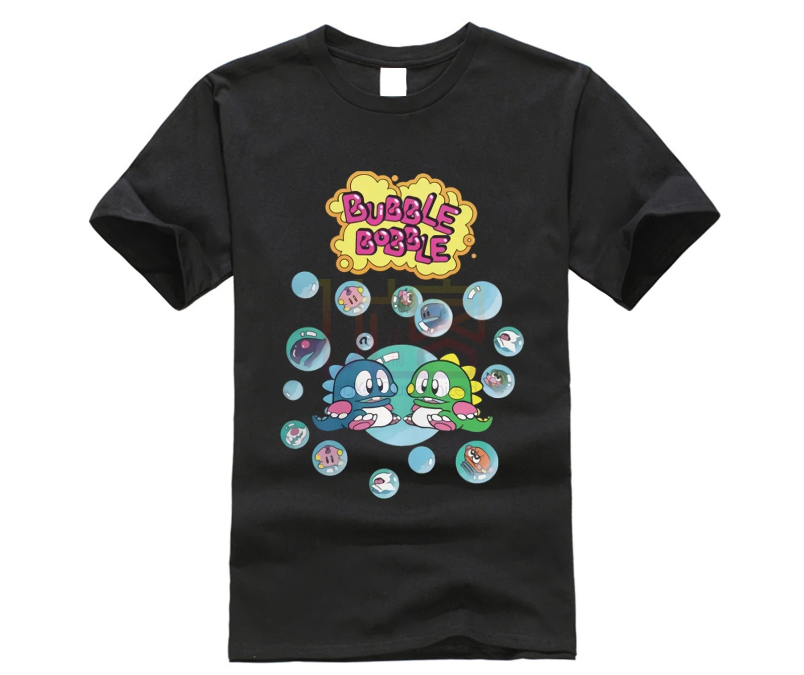 Bubble Bobble футболка для мужчин хлопок винтажные футболки японская видеоигра милые