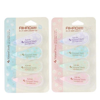 

4 Pcs/pack Kawaii 1.8m Flower Bird Plastic Correction Tapes Set For Kids Students Gift School Stationery