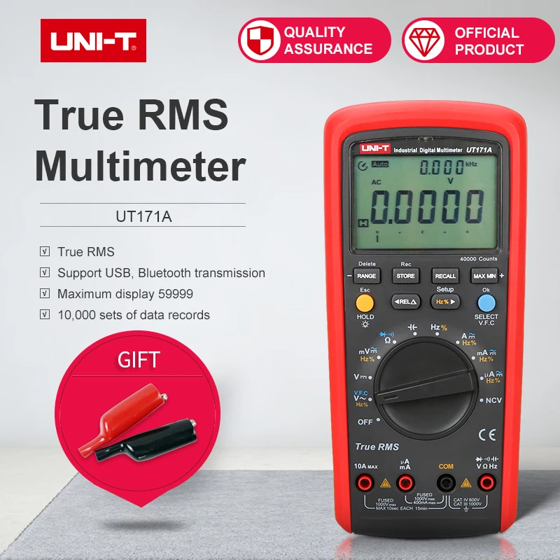 UT171A промышленный истинный RMS мультиметр LoZ низкое сопротивление Вход AC + DC nS