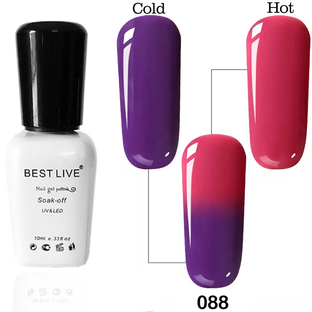 Лучшие живые УФ-гель для ногтей Цвет изменение лак для ногтей замочить от УФ-гель лак для ногтей Температура изменение цвета UV Гель-лак, Лидер продаж - Цвет: 088