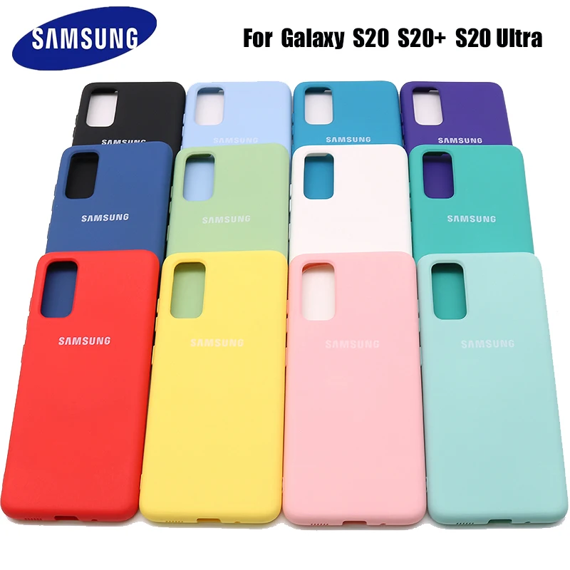 Funda de silicona para Samsung Galaxy S20 ultra S20plus, cubierta de silicona sedosa de alta calidad, trasera suave al tacto, S20 + s20 plus