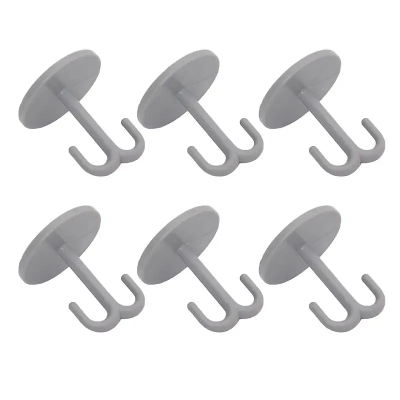 

6pcs Self Adhesive Heavy Duty Ceiling Hook Wall Mounted Cupboard Drawer Hanger