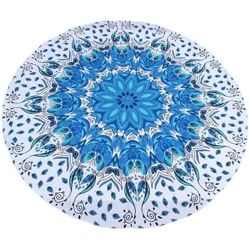 

Round Beach Towel 150cm Print Polyester Bath Sand Beach Round Towel Yoga Mat Shawl 16#