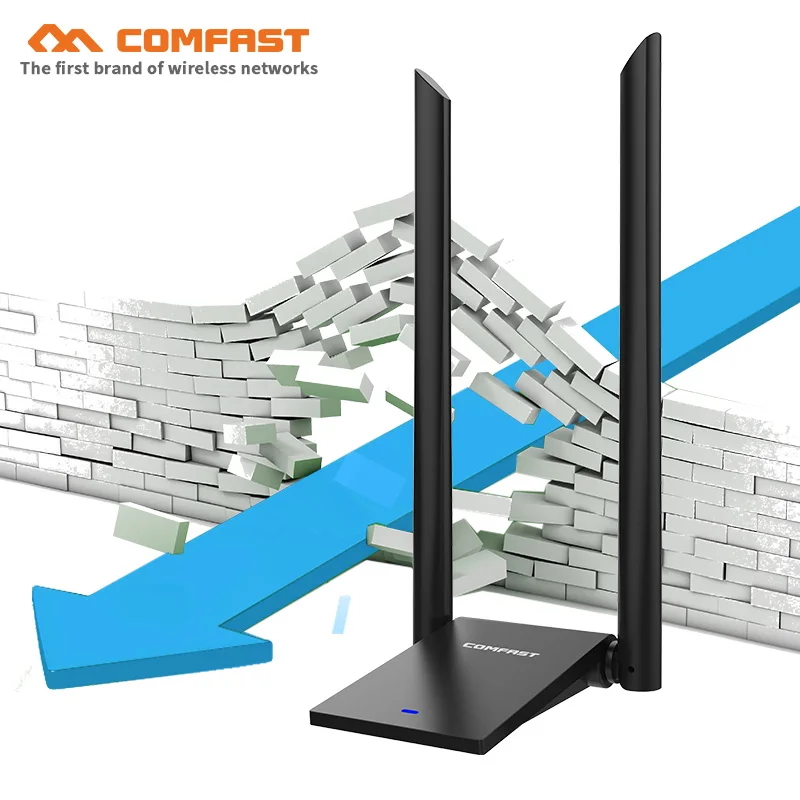 Comfast 1300M 2,4G& 5,8G Сильный усилитель сигнала wi-fi Беспроводной адаптер с антенной 12dBi wi fi usb3.0 Lan Ethernet приемник карты