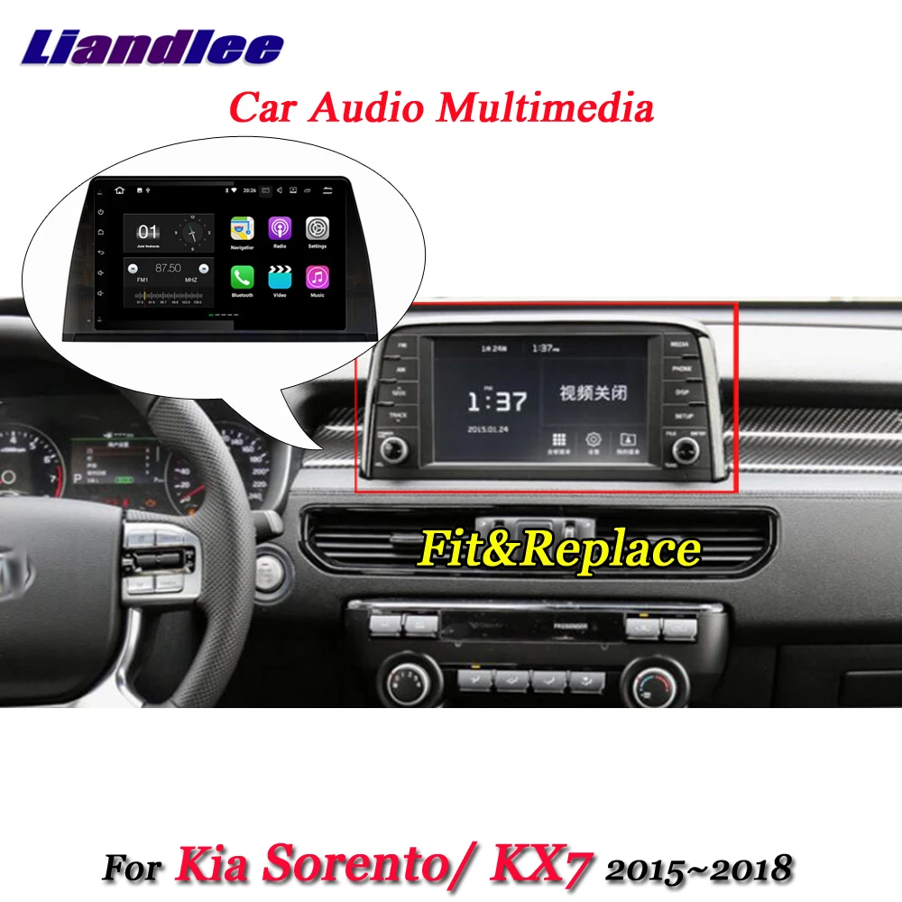 Best Offers Liandlee Auto Android Systeem Voor Kia Sorento/KX7 2015 ~ 2018 Stereo Radio Video Wifi Bt Gps Kaart Navi navigatie Multimedia Geen Dvd