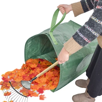 

Multi-purpose Garbage Storage Bag Reusable Large Capacity Heavy Duty Garden Waste Bags Waterproof PE Leaf Grass Outdoor Bags