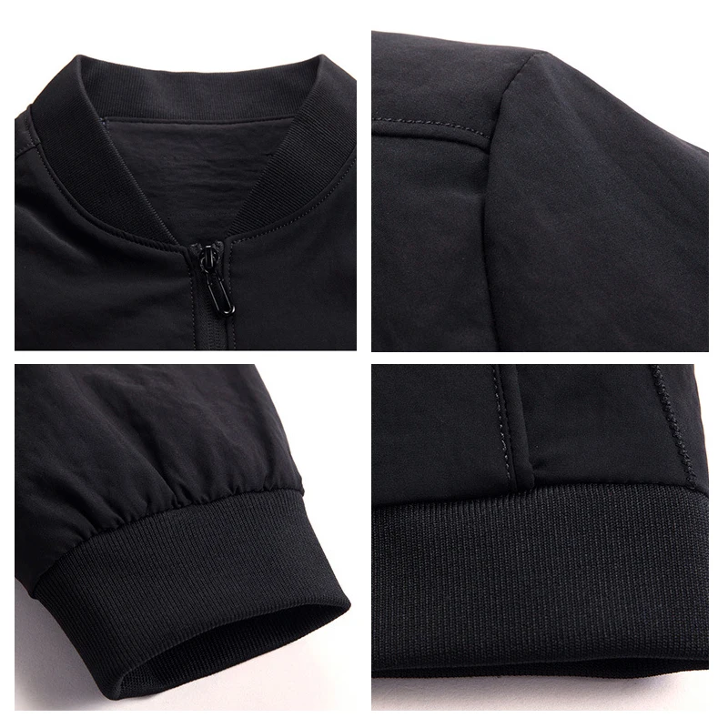 Black Friday Spring New Men's Zipper Jacket Male Casual Streetwear Hip Hop Slim Fit Pilot Coat Men Clothing Plus Size Windbreaker Jackets