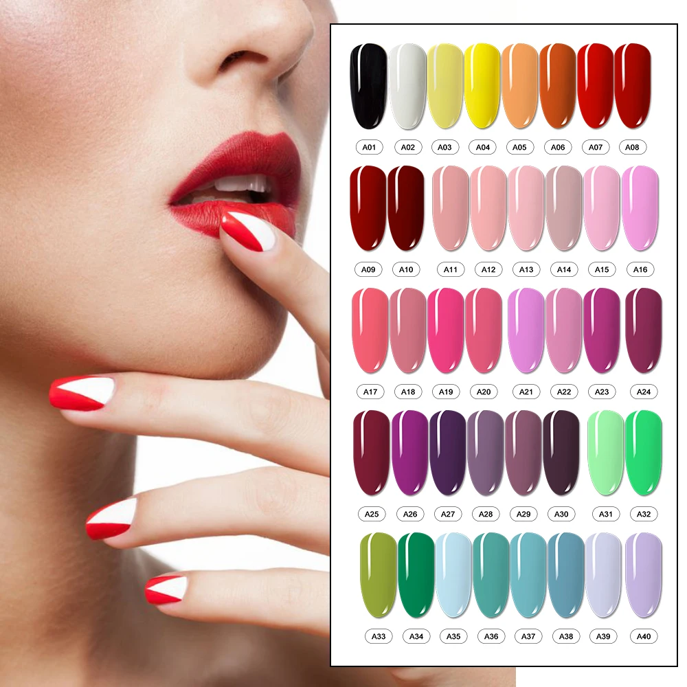 

8ML Nails Semi Permanent Vernis top coat UV LED Gel Varnish Soak Off Nail Art Gel DIY Nail Polish