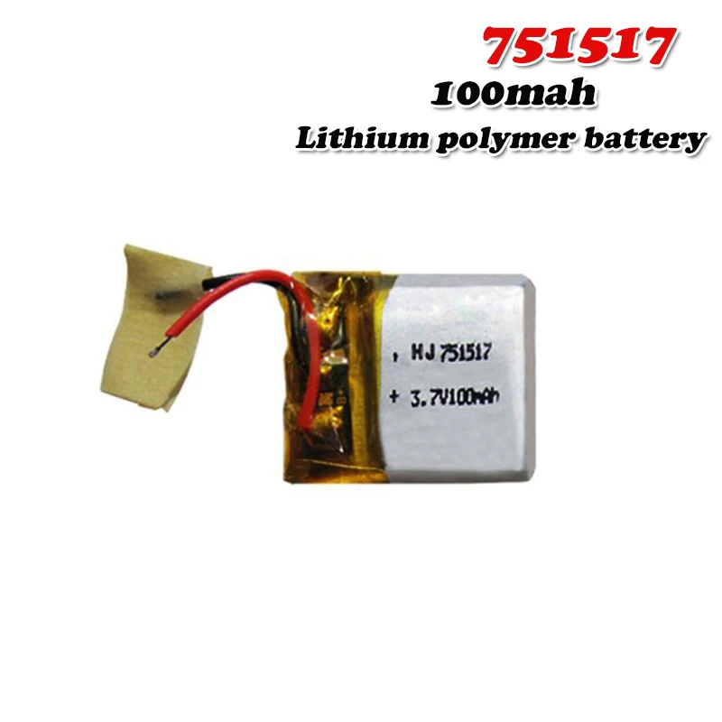 100mah 3,7 v 751517 литий-ионная аккумуляторная батарея для Cheerson CX-10 CX10 CX12 JJ820 V646 V676 JJ810 RC вертолет RC Квадрокоптер