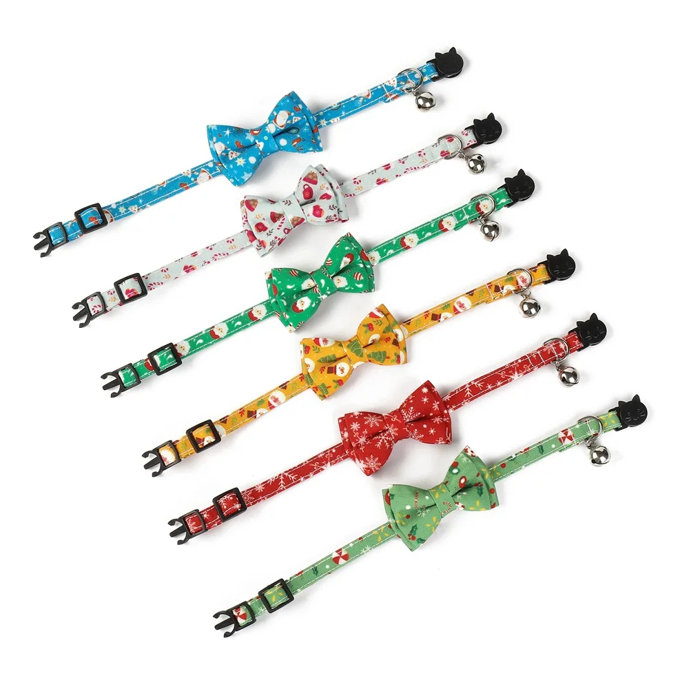 

Petare pet supplies New Christmas removable bow cat collars pet doog collars dog accessories