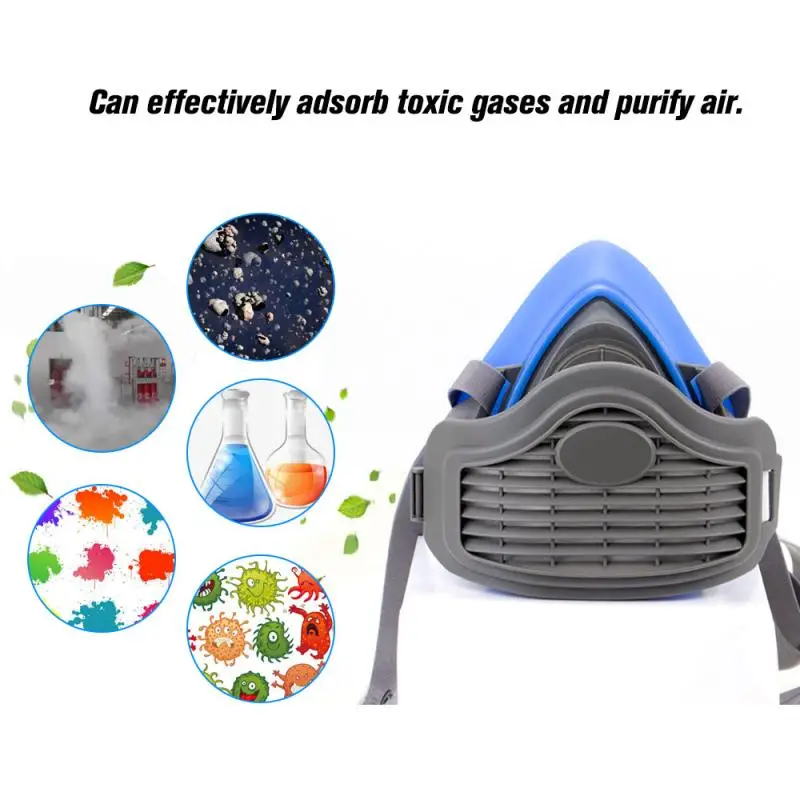 

Half Face Gas Mask Respiratory Dust-proof High Efficiency Filters Protective Industrial Grade Anti PM2.5 Respirator Mask pad