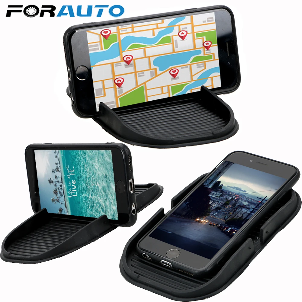 

FORAUTO Multifunction Car Dashboard Cell Phone Holder Interior Accessories Car-styling Storage Mat GPS Display Bracket