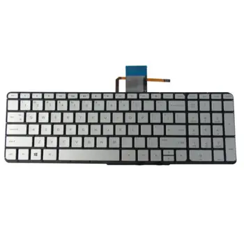 

JIANGLUN Silver Backlit Keyboard for HP ENVY 15-U 15T-U Laptops