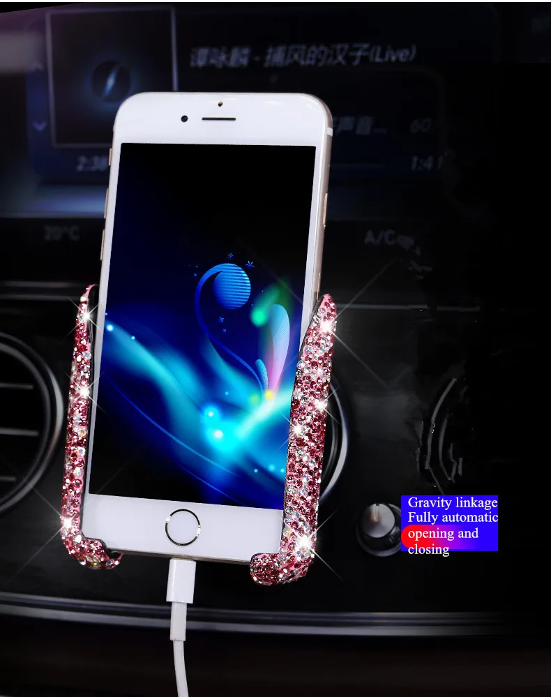 Blingbling модный автомобильный навигационный кронштейн, Алмазный Универсальный держатель для телефона carcell