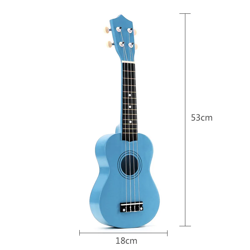 21 inch Soprano Ukulele 4 Strings Hawaiian Guitar Uke+ String+ Pick For Beginners kid Gift