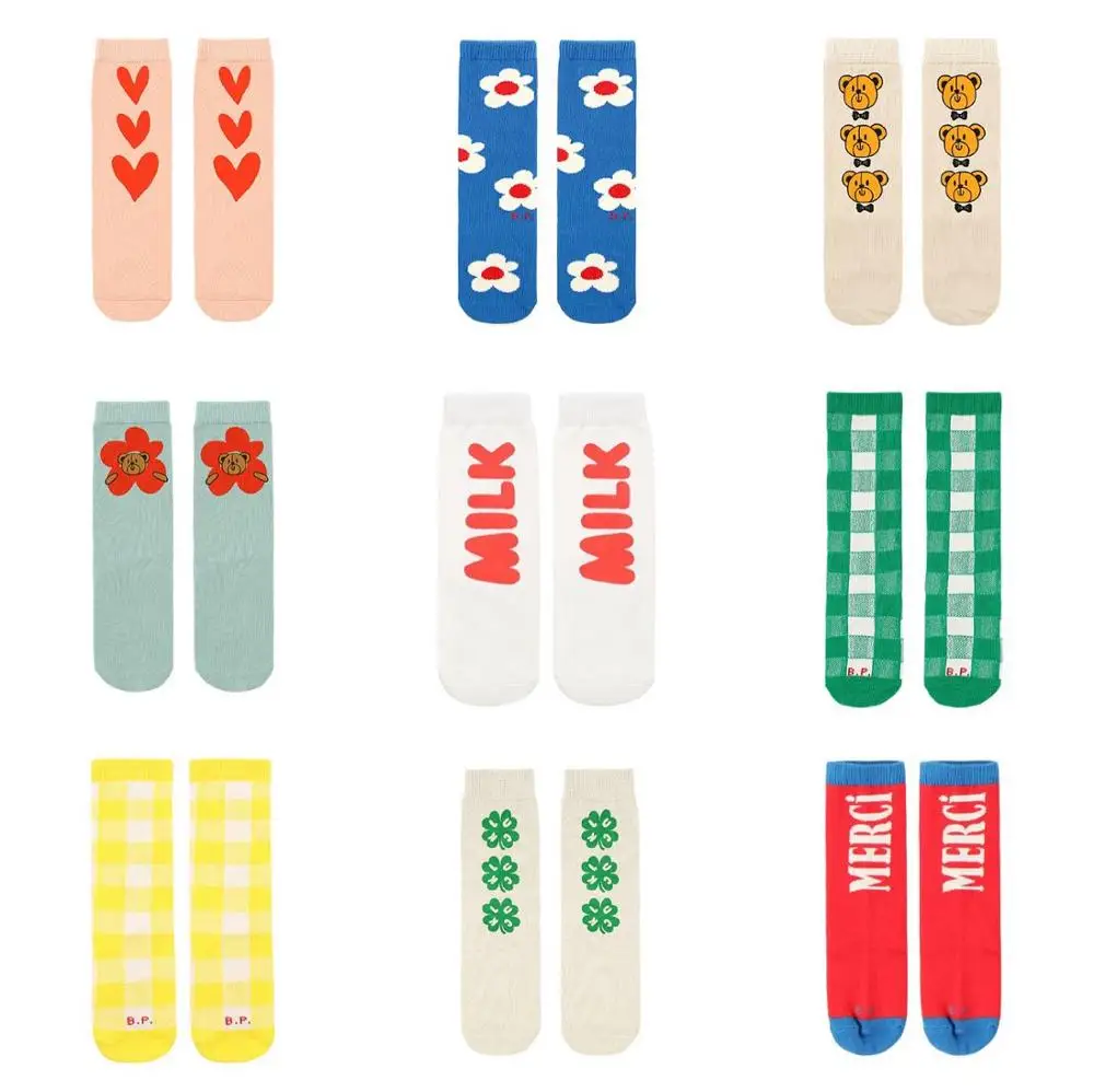 Niños bebé Calcetines niños Calcetines largos calcetines de tubo de algodón bebé belleza colores de caramelo calentadores calcetines de los muchachos de las muchachas de la ropa de los niños de 0-10 Y