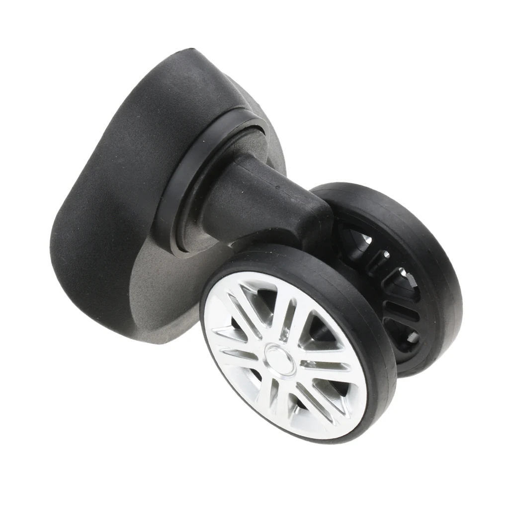 1 Pair A09 Swivel Dual Roller Wheels Suitcase Luggage Replacement Casters for Travelling Bag