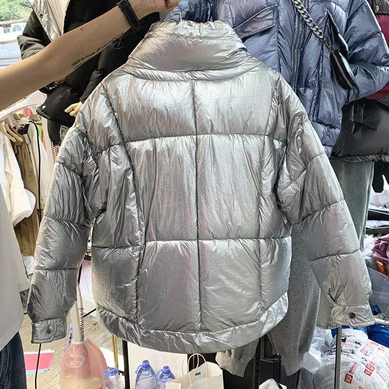 Модные яркие женские короткие свободные утолщенные куртки с хлопковой подкладкой, Женское зимнее пальто, женские повседневные теплые парки, куртка, верхняя одежда