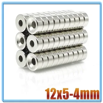 

10/20/50/200/500Pcs Neodymium Magnet 12x5 Hole 4 N35 NdFeB Round Super Powerful Strong Permanent Magnetic imanes Disc 12x5-4