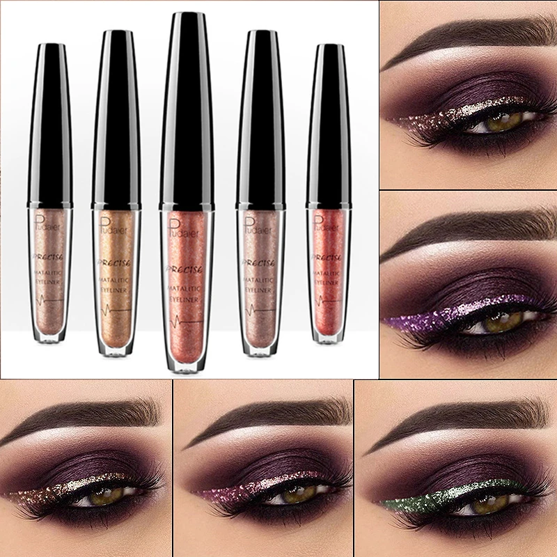 Жидкая гелевая подводка для глаз, водостойкая блестящая белая подводка для глаз, карандаш с блестками для глаз, Featival, макияж, косметический пигмент, серебро, розовое золото, Gree