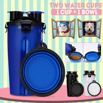 

Dispenser Pet Slow Feeder 2 in 1 Plate Puppy Interactive Travel Folding Silicone Bowl Portable Dog Cat Drinking Prevent Throat