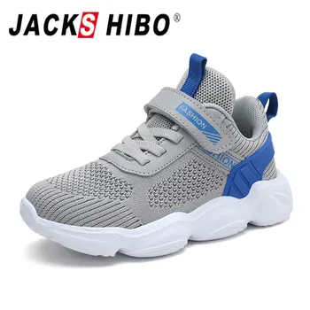 

JACKSHIBO 2020 Fashion Breathable Kids Sneakers Lightweight Boys Shoes Non-slip Children Casual Sneakers Plug Size 28-39